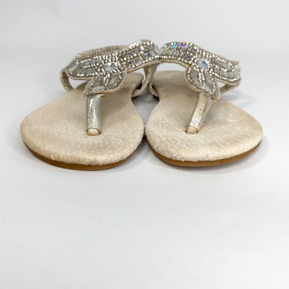 LUCITA Toddler Girl's Thong Sandals with Rhinestones - Picture 4 of 12